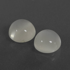 4.27 ctw White Moonstone Stones, Natural Moonstone in Round Cabochon Shape for Sale
