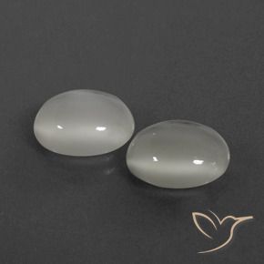 6.20 ctw White Moonstone Stones, Natural Moonstone in Oval Cabochon Shape for Sale