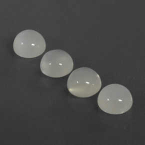 Blanco cálido Piedra de Luna Gema - 2.2ct Cabujón Redondo (ID: 400378)