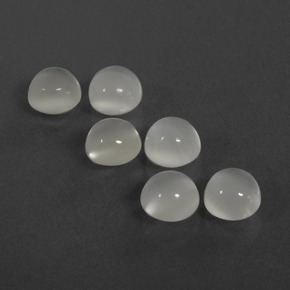 Moonstone Gemstones in 6 mm (calibrated) Size for Sale, Moonstone Stones in Warm White Color