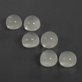 Moonstone Gemstones in 6.2 mm Size for Sale, Moonstone Stones in Warm White Color