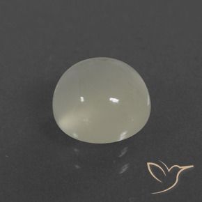 2.47 ct White Moonstone Stone, Natural Moonstone in Round Cabochon Shape for Sale