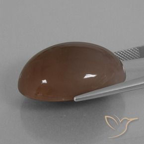 Moonstone Gemstone in 27 x 20 mm (calibrated) Size for Sale, Moonstone Stone in Chocolate Brown Color