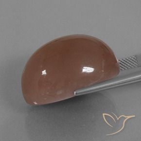 Moonstone Gemstone in 25 x 18 mm (calibrated) Size for Sale, Moonstone Stone in Warm Brown Color
