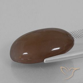 Moonstone Gemstone in 25 x 18 mm (calibrated) Size for Sale, Moonstone Stone in Chocolate Brown Color