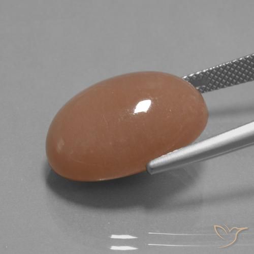 Moonstone Gemstone in 20 x 15 mm (calibrated) Size for Sale, Moonstone Stone in Cider Orange Color