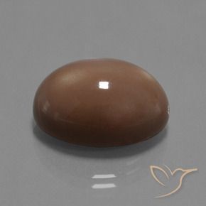 20.43 ct Brown Moonstone Stone, Natural Moonstone in Oval Cabochon Shape for Sale