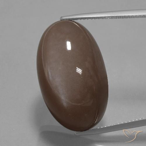 42.26ct Natural Medium Brown Moonstone, Oval, Opaque