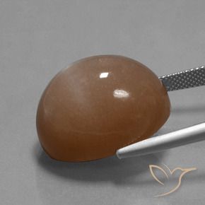 Moonstone Gemstone in 21.7 x 16.4 mm Size for Sale, Moonstone Stone in Warm Brown Color