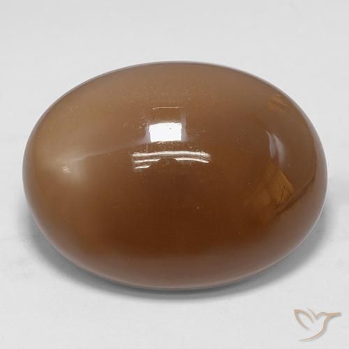 30.74 ct Brown Moonstone Stone, Natural Moonstone in Oval Cabochon Shape for Sale