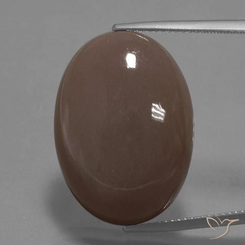 27.29 ct Brown Moonstone, 25 x 18.1 mm Oval Cut From India, Photo A