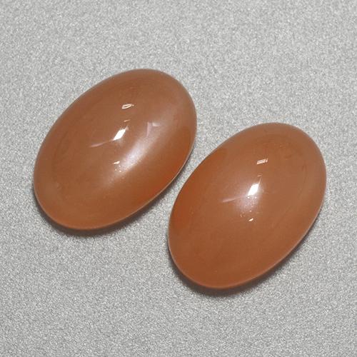 Light Orange Moonstone Gem - 4.7ct Oval Cabochon (ID: 403416)