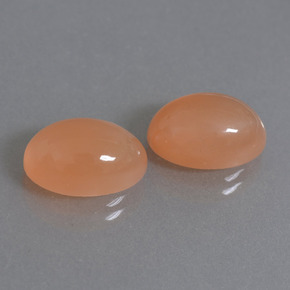 7.38 ctw Orange Moonstone Stones, Natural Moonstone in Oval Cabochon Shape for Sale