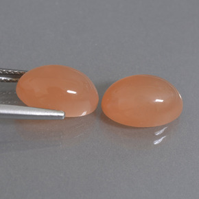 Moonstone Gemstones in 12 x 7.9 mm Size for Sale, Moonstone Stones in Medium Orange Color