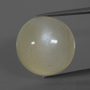 19.62 ct White Moonstone Gemstone, Moonstone Gem in Round Cabochon Shape for Sale.