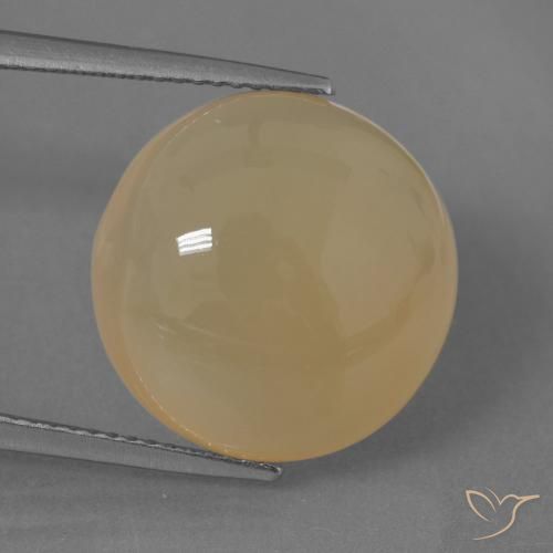 14.62ct Natural Light Peachy Golden Moonstone, Round, Translucent