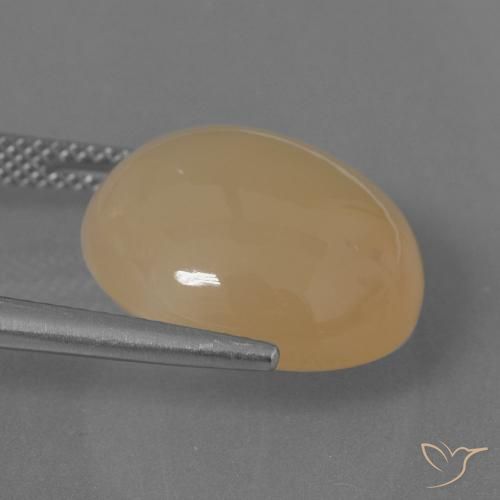 Moonstone Gemstone in 16 mm (calibrated) Size for Sale, Moonstone Stone in Light Peachy Golden Color