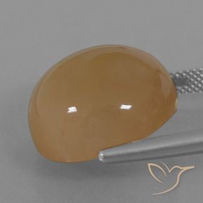 Moonstone Gemstone in 18 mm (calibrated) Size for Sale, Moonstone Stone in Light Peanut Brown Color