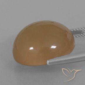 Moonstone Gemstone in 18 mm (calibrated) Size for Sale, Moonstone Stone in Orangeish Brown Color