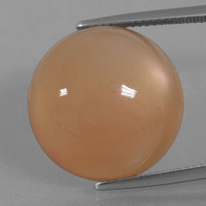 21.29 ct Orange Moonstone Gemstone, Moonstone Gem in Round Cabochon Shape for Sale.