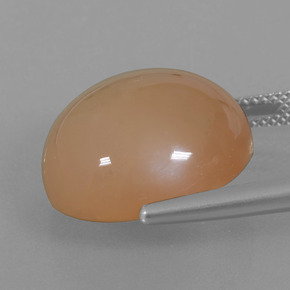 Moonstone Gemstone in 18.1 mm Size for Sale, Moonstone Stone in Cantaloupe Orange Color