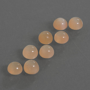 0.3ct Round Cabochon Peach Orange Moonstone Gem for sale 0.3ct Round Cabochon Peach Orange Moonstone Gem (ID: 410152)