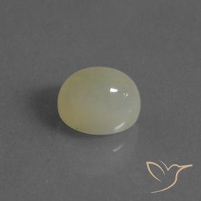 4.45 ct Yellow Moonstone Stone, Natural Moonstone in Oval Cabochon Shape for Sale
