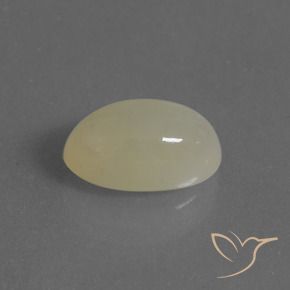 4.97 ct Yellow Moonstone Stone, Natural Moonstone in Oval Cabochon Shape for Sale