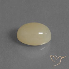 4.88 ct Yellow Moonstone Stone, Natural Moonstone in Oval Cabochon Shape for Sale