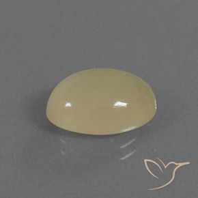5.04 ct Yellow Moonstone Stone, Natural Moonstone in Oval Cabochon Shape for Sale