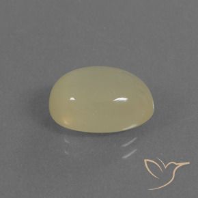 5.18 ct Yellow Moonstone Stone, Natural Moonstone in Oval Cabochon Shape for Sale