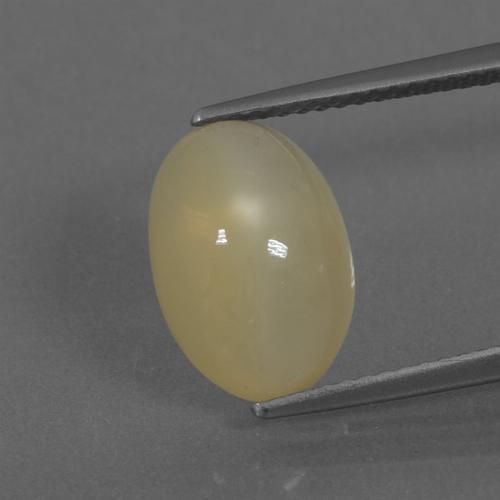 Medium Yellow Moonstone Gem - 4.8ct Oval Cabochon (ID: 430297)