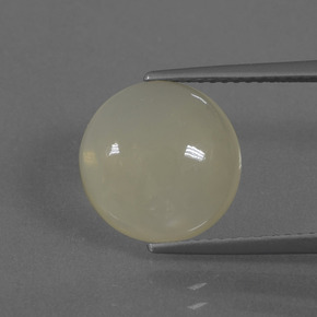 Amarillo claro Piedra de Luna Gema - 4.4ct Cabujón Redondo (ID: 430298)