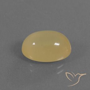 5.34 ct Yellow Moonstone Stone, Natural Moonstone in Oval Cabochon Shape for Sale