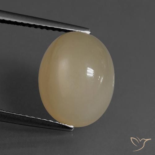 6.84 ct Brown Moonstone, 13.3 x 10.5 mm Oval Cut From India, Photo A