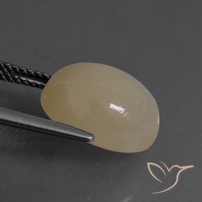 Moonstone Gemstone in 13.3 x 10.5 mm Size for Sale, Moonstone Stone in Medium-Light Brown Color