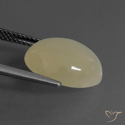 Moonstone Gemstone in 14 x 11.2 mm Size for Sale, Moonstone Stone in Light Coffee Brown Color