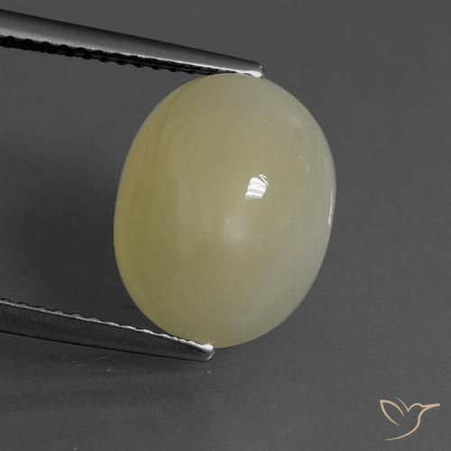 6.39ct Natural Medium Yellow Moonstone, Oval, Translucent