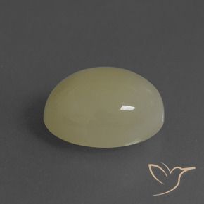 6.39 ct Yellow Moonstone Stone, Natural Moonstone in Oval Cabochon Shape for Sale