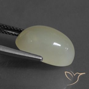 Moonstone Gemstone in 14 x 9 mm (calibrated) Size for Sale, Moonstone Stone in Greenish Yellow Color