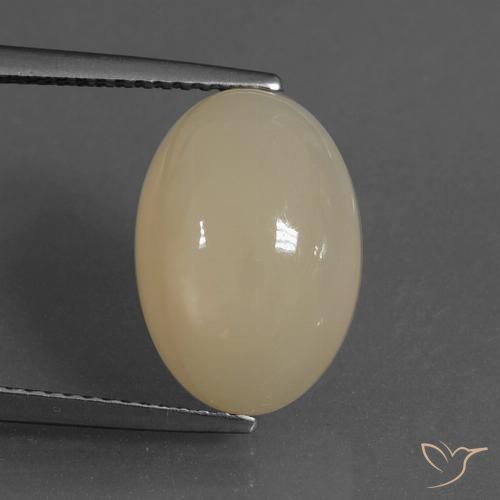 7.16ct Natural Light Yellow Moonstone, Oval, Translucent