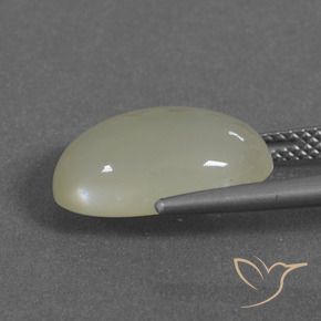 Moonstone Gemstone in 14.8 x 9.5 mm Size for Sale, Moonstone Stone in Grayish Yellow-Green Color
