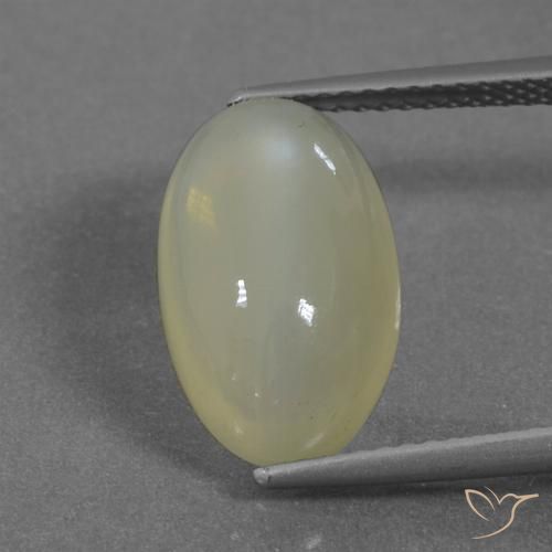 5.56ct Natural Medium Yellow Moonstone, Oval, Translucent