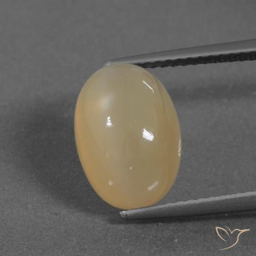 5.46ct Natural Light Peachy Golden Moonstone, Oval, Translucent