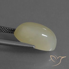 Moonstone Gemstone in 14.6 x 8.1 mm Size for Sale, Moonstone Stone in Grayish Yellow-Green Color