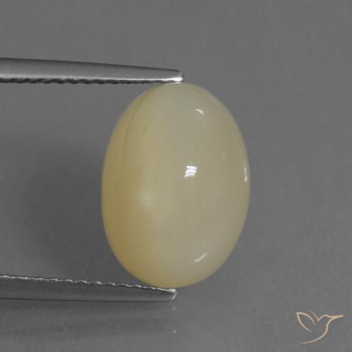 6.34ct Natural Light Coffee Brown Moonstone, Oval, Translucent