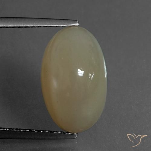 6.53ct Natural Pale Brown Moonstone, Oval, Translucent