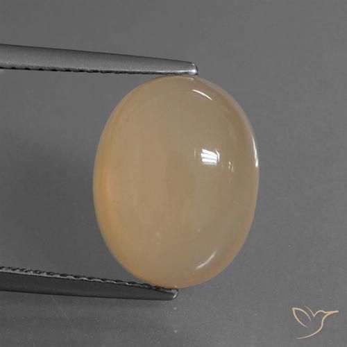 6.15ct Natural Cantaloupe Orange Moonstone, Oval, Translucent