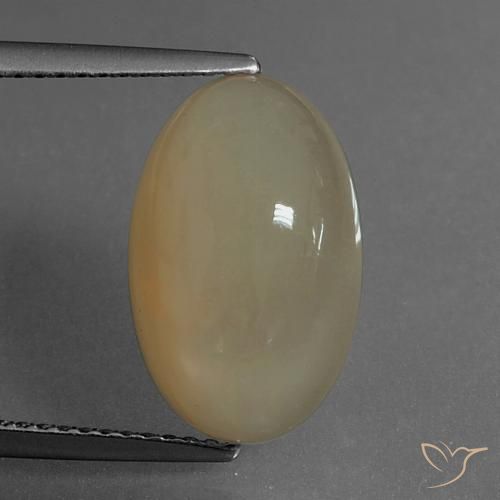 6.93ct Natural Light Warm Brown Moonstone, Oval, Translucent