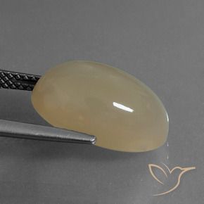 Moonstone Gemstone in 15.1 x 9.5 mm Size for Sale, Moonstone Stone in Light Warm Brown Color